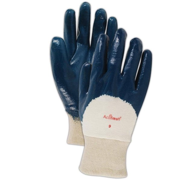 Magid MultiMaster Lightweight Cotton Gloves With Nitrile Palm Coating, 12PK 4840-9